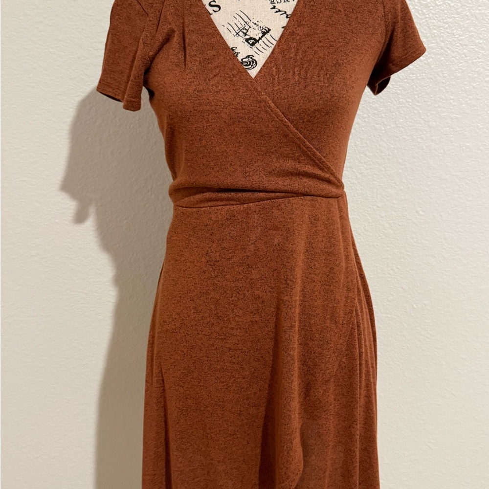 Forever 21 Burnt Orange Wrap Dress